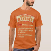 Warehouse Manager Wörterbuch Sarcastic T-Shirt (Vorderseite)