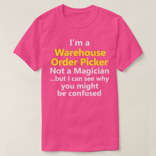 Warehouse Picker Packer Associate Job Night Shift T-Shirt (Design vorne)