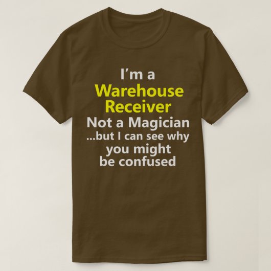 Warehouse Receiver Associate Worker Job Night T-Shirt (Design vorne)