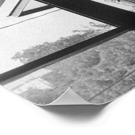 Warehouse Windows, Black and White Photo (Poster) Poster (Ecke)