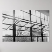 Warehouse Windows, Black and White Photo (Poster) Poster (Vorne)