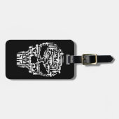 Waren aus Schädel und Gewehren und Knien Gepäckanhänger (Vorderseite horizontal)