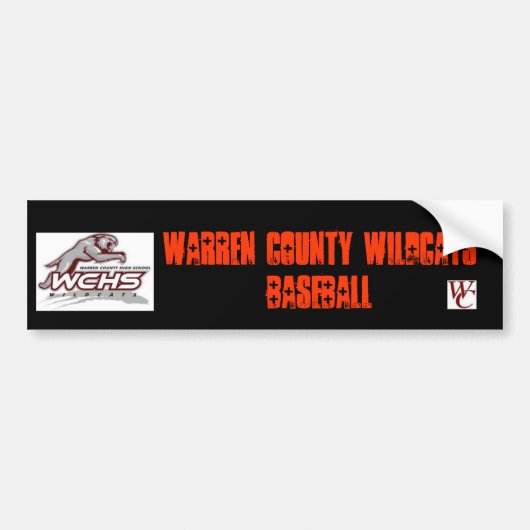 Waren County Baseball-Autoaufkleber Autoaufkleber (Vorne)