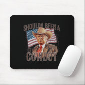 waren Cowboy Trump 2024 4. Juli US-Flagge Mousepad (Mit Mouse)