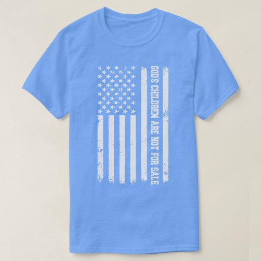 Waren, die Kinder nicht unter amerikanischer Flagg T-Shirt (Design vorne)