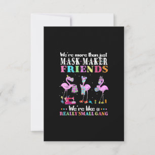 Waren mehr als nur Maske Maker Freunde Flamingo RSVP Karte