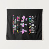 Waren mehr als nur Maske Maker Freunde Flamingo Wandteppich (Vorderseite (Horizontal))