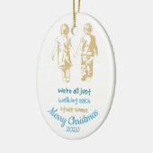 Waren nur zu Fuß einander Zuhause Inspiration Keramikornament (Links)