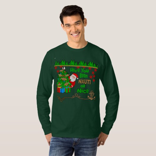 Waren Sie Nauti oder schöne Weihnachten? T-Shirt (Vorne ganz)