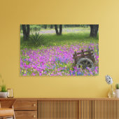 Warenkorb auf dem Feld Phlox, Blauer Bonnets Leinwanddruck (Insitu (Wohnzimmer))