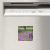 Warenkorb auf dem Feld Phlox, Blauer Bonnets Magnet (In Situ (Geschirrspüler))