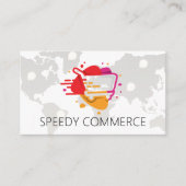Warenkorb | E-Commerce-Logo | World Wide Visitenkarte (Vorderseite)