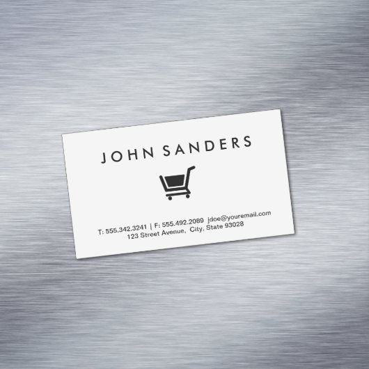 Warenkorb / E-Commerce Magnetische Visitenkarte (Beispiel)