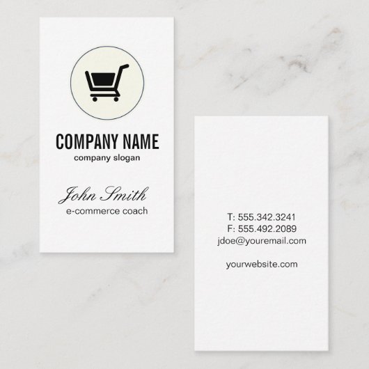 Warenkorb / E-Commerce Visitenkarte (Vorne/Hinten)