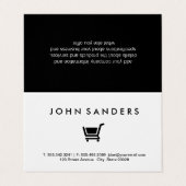 Warenkorb / E-Commerce Visitenkarten (Außenseite Aufgefaltet)