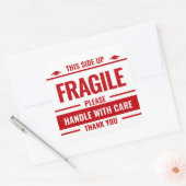Warenkorb für das Fragile White Label Quadratischer Aufkleber (Umschlag)