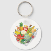 Warenkorb für Supermärkte Schlüsselanhänger (Rückseite)