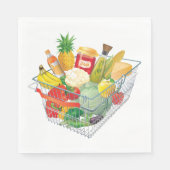 Warenkorb für Supermärkte Serviette (Vorderseite)