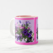 Warenkorb in Lila und rosa Tasse (Vorderseite Links)