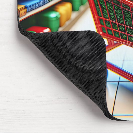 Warenkorb mit Dollar-Zeichen Mousepad (Ecke)