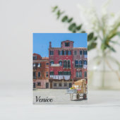 Warenkorb mit Kartons in Venedig Postkarte (Stehend Vorderseite)