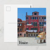 Warenkorb mit Kartons in Venedig Postkarte (Vorne/Hinten)
