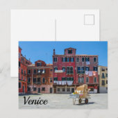 Warenkorb mit Kartons in Venedig Postkarte (Vorne/Hinten)