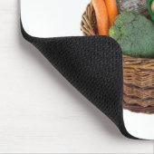 Warenkorb mit Lebensmitteln Obst und Gemüse Mousepad (Ecke)