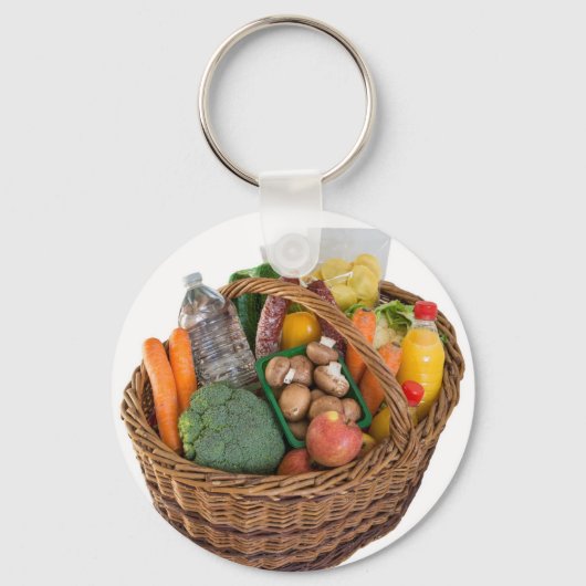 Warenkorb mit Lebensmitteln Obst und Gemüse Schlüsselanhänger (Vorderseite)