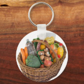 Warenkorb mit Lebensmitteln Obst und Gemüse Schlüsselanhänger (Vorderseite)