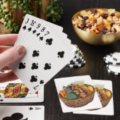 Warenkorb mit Lebensmitteln Obst und Gemüse Spielkarten (In Situ)
