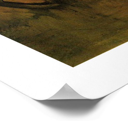 Warenkorb mit Rot und Weiß Ox von Van Gogh. Poster (Ecke)