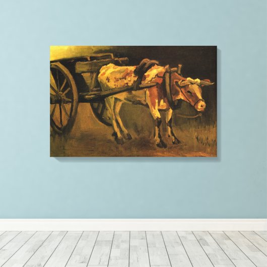 Warenkorb mit Rot und Weiß Ox von Vincent van Gogh Leinwanddruck (Insitu (Holzboden))