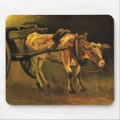 Warenkorb mit Rot und Weiß Ox von Vincent van Gogh Mousepad (Vorne)