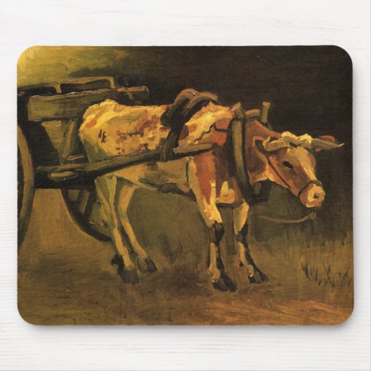 Warenkorb mit Rot und Weiß Ox von Vincent van Gogh Mousepad (Vorne)