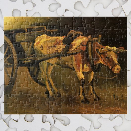 Warenkorb mit Rot und Weiß Ox von Vincent van Gogh Puzzle