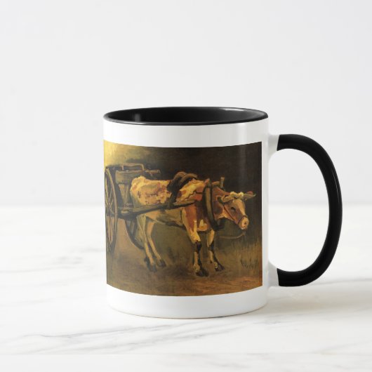 Warenkorb mit Rot und Weiß Ox von Vincent van Gogh Tasse (Rechts)
