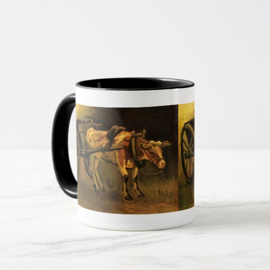Warenkorb mit Rot und Weiß Ox von Vincent van Gogh Tasse (Vorderseite Links)
