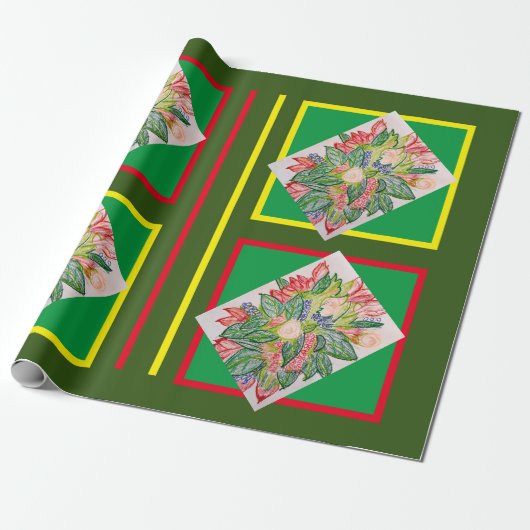 Warenkorb ohne Handle Geschenkpapier (Ungerollt)