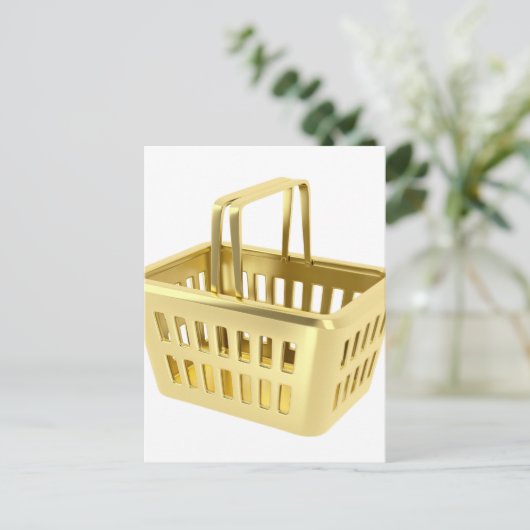 Warenkorb Postkarte (Stehend Vorderseite)