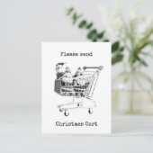 Warenkorb Santa Postcard Postkarte (Stehend Vorderseite)