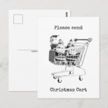 Warenkorb Santa Postcard