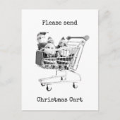 Warenkorb Santa Postcard Postkarte (Vorderseite)