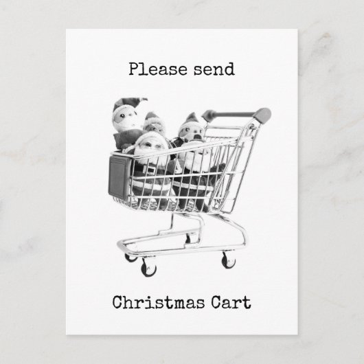 Warenkorb Santa Postcard Postkarte (Vorderseite)