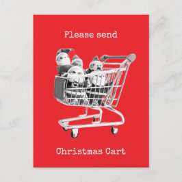 Warenkorb Santa Postcard Postkarte