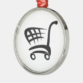 Warenkorb Silbernes Ornament (Links)