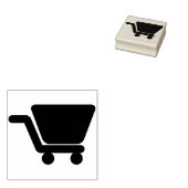 Warenkorb Silhouette Briefmarke Gummistempel (Stempel)