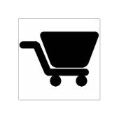 Warenkorb Silhouette Briefmarke Gummistempel (Prägung)