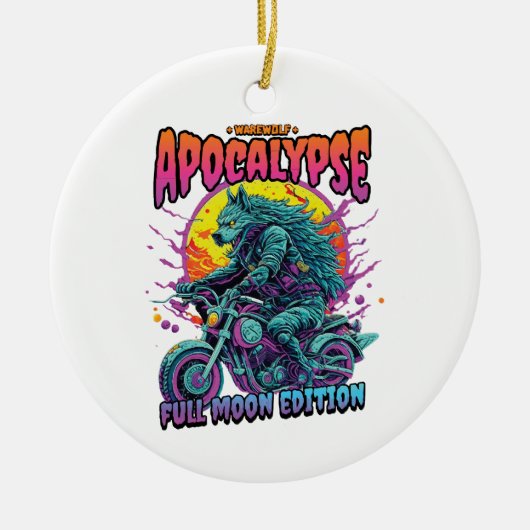 Warewolf-Apokalypse Keramik Ornament (Vorne)