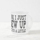 Warf gerade oben in meinen Mund, der wenig ist Mattglastasse (VorderseiteRechts)